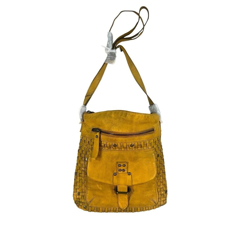Oak Leathers Crossbody Messenger Shoulder Bag Ember Weave Handmade India‎